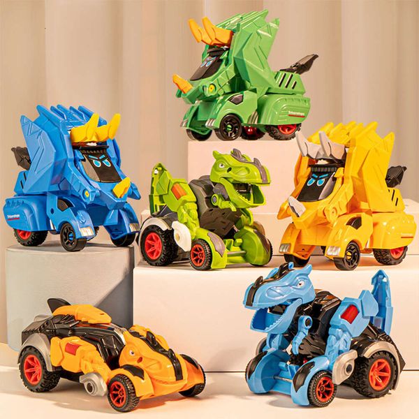 Nouveau 2 en 1 monstre camion Transformation voiture jouet enfants dinosaure voiture jouet Transformation jouets garçon déformation chiffres Robot jouet cadeau