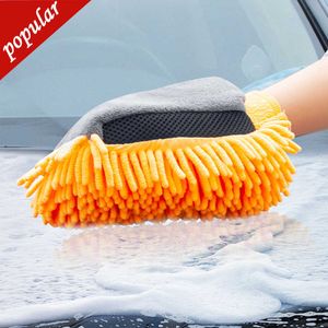 Nieuwe 2-in-1 waterdichte carwash microvezel chenille handschoenen dikke auto-reiniging wax met details met details over auto's