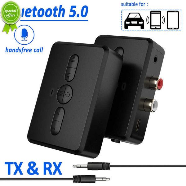 Nuevo adaptador de Audio Bluetooth 2 en 1, 5V RX + AUX, transmisor receptor Bluetooth 5,0 para equipos de lanzamiento BT, Radio de llamada manos libres para coche