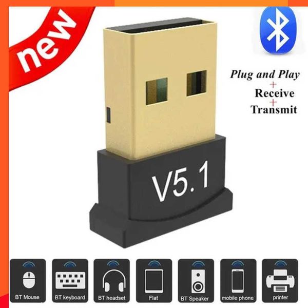 Nouveau 2 In1 USB Bluetooth 5.1 Adaptateur Transmetteur Récepteur Bluetooth 5.0 Audio Adaptateur USB pour Ordinateur PC Portable Haut-Parleur Sans Fil