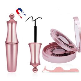 Nieuwe 2 Pairs 5 Magnetische Wimpers Vloeibare Magnetische Eyeliner Pincet Set 3D Valse Wimpers Magneet Wimpers Make-Up Wimper Extension