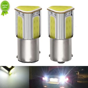 Nieuwe 2 Stuks Auto Led Richtingaanwijzer P21/5W 1157 BAY15D 1156 BA15S Cob 12V 7000K Witte Auto Staart Reverse Brake Parking Lampen Mistlamp