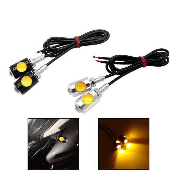 Nuevo 2 uds lámpara de señal de motocicleta Super brillante LED número de coche placa de matrícula tornillo trasero luz trasera freno bombilla de luz antiniebla