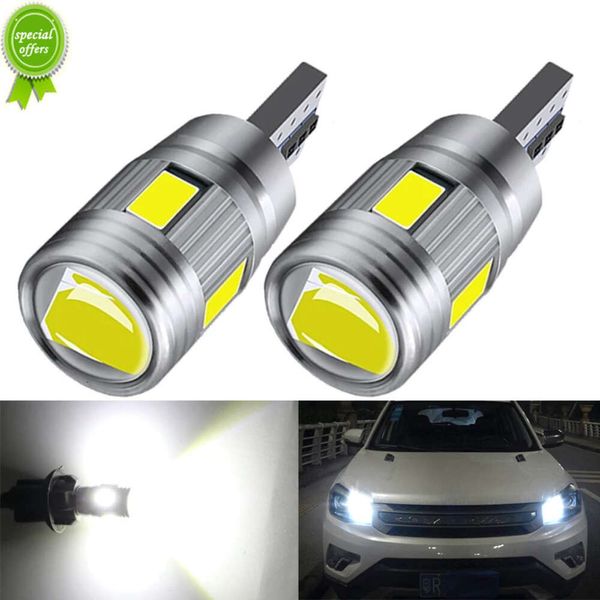 Ampoule de signalisation LED T10 W5W 194 CANBUS 12V 5630 6SMD 7000K, blanc, intérieur de voiture, dôme, porte, lampes de lecture, lampes latérales de coffre, 2 pièces, nouveau