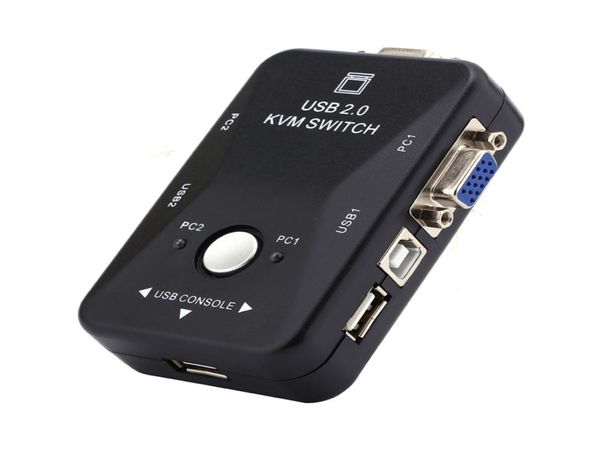 Répartiteur de commutateur KVM USB VGA à 2 ports, contrôleur automatique, clavier, souris, imprimante jusqu'à 192014407316931