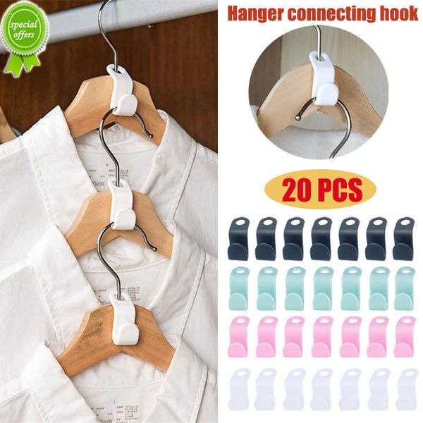 Nouveau 20/10 pièces garde-robe cintres crochet empilable manteau écharpe crochet multi-usages chambre cintres support maison organisateur étagère