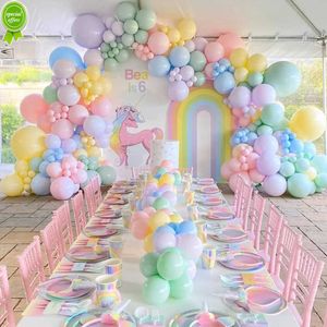 Nieuwe 20/50 Pcs Macaron Latex Ballonnen Bruiloft Verjaardagsfeestje Decoratie Kleurrijke Pastel Candy Rainbow Air Globos Baby douche Gunst