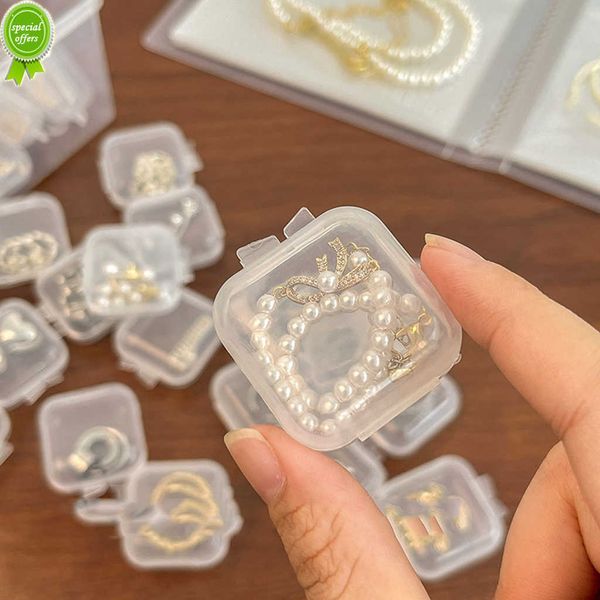 Nouveau 20 pièces boîtes transparentes boîte en plastique transparente carrée mallette de rangement de bijoux bricolage artisanat fabrication de bijoux conteneur emballage boîte de rangement