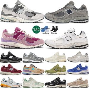 Nieuwe 2002r Designer Schoenen 2002 Regenwolk Lichtgrijs Zwart Wit Phantom Bordeaux Zee Sallt Roze Pack Groen Sneakers Heren Outdoor Schoenen Sport Trainer 36-45