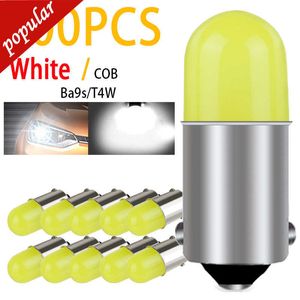 Nouveau 200 pièces BA9S LED T4W H6W T11 363 voiture intérieur plaque d'immatriculation lumière lecture porte Auto coffre lampe ronde 3D COB carte ampoule DC 12V blanc