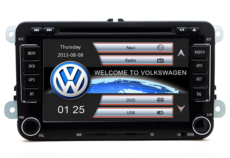 Schnelle Lieferung 2Din RS510 VW Auto DVD Eingebaute GPS-Navigation Bluetooth MP3/MP4 1080P Wiedergabe für Volkswagen GOLF 5/6