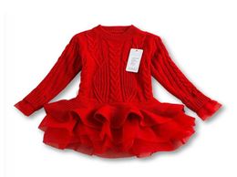 Nouveau 2016 filles pull tricoté automne hiver enfants vêtements pulls pulls Crochet enfants fille Clothes1304642