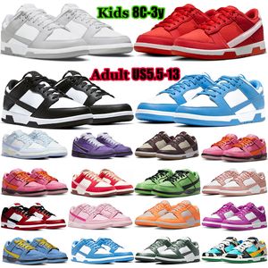 Hardloopschoenen Heren Dames kinderen Laag Panda Grijs Mistblauw Valentijnsdag Medium Olive UNC Rose Whisper Trainers Sneakers