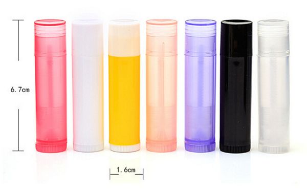 NOUVEAU 2017 Vide Effacer BAUME À LÈVRES Tubes Conteneurs Transparent Rouge À Lèvres mode cool tubes à lèvres