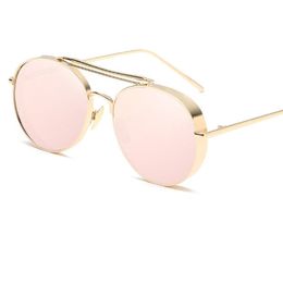 Nouveau 2017 mode Steampunk lunettes de soleil femmes hommes marque Designer Clip sur lunettes de soleil miroir Zonnebril Mannen UV400 Y23218q