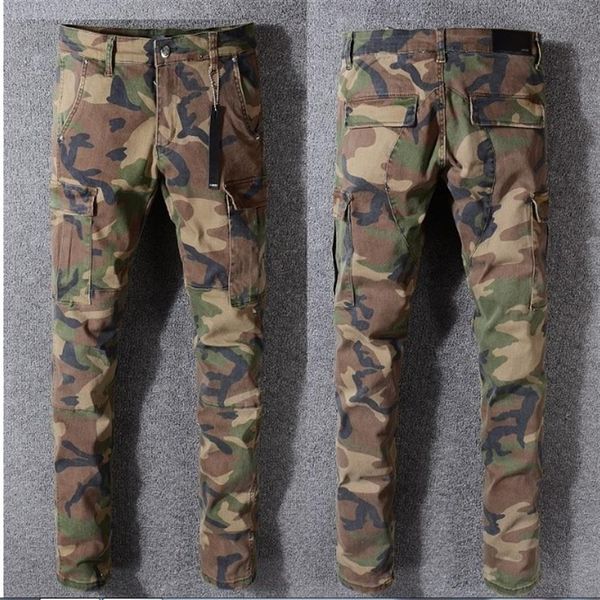 NUEVO 2018 JAY-Z CAMO PANTS SLIM TYGA camo jeans pantalones moda hip-hop NEW WEST Camouflage234W