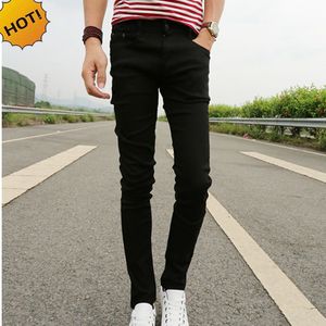 Nieuwe 2018 Lente Zomer Skinny jeans heren leisure stretch voeten broek strakke zwarte lengte broek Goedkope Potlood Broek Mannen groothandel S913