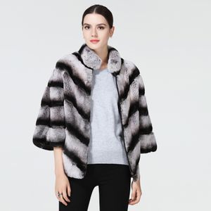 Nouveau style 2018 veste manteau de fourrure pour femme manteau de fourrure véritable chemise chauve-souris mode et style court chaud.