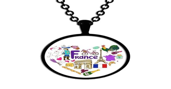 Nouveau 2019 Style ethnique dôme en verre pendentif collier chaîne noire France Russie Allemagne Portugal Mexique Etats-Unis France Angleterre Bijoux7557242