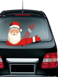 Nieuw 2019 cadeau voor kerstmis sneeuwpoppen zwaaiende armen zwaaiende auto's auto sticker Kerst Kerstman regent craps armen stickers Christmas1488584