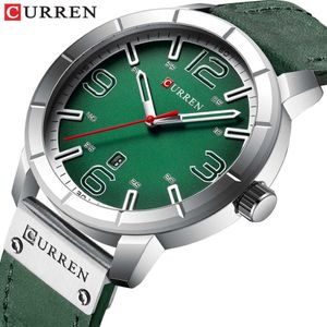 Nouveau 2019 montre-bracelet à quartz hommes montres Curren Top marque de luxe en cuir montre-bracelet pour homme horloge Relogio Masculino hommes Hodinky Q0209P