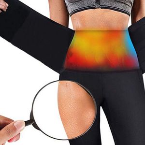 Nouveau 2019 sueur thermique néoprène minceur façonnage Sauna ceintures Yoga ensemble vêtements de sport collants de course femmes pantalons de sport Fitness Yoga