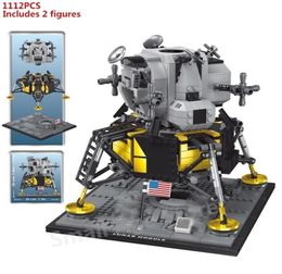 Nouveau Créateur 2020 Expert Apollo 11 Moon Space Rocket Lunar Lander Compatible 10266 Blocs de construction Kit Toys for Boys Child Gift LJ22986883