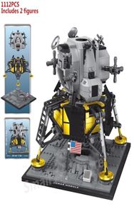 NIEUW 2020 Creator Expert Apollo 11 Moon Space Rocket Lunar Lander Compatibel 10266 Bouwstenen Kit Toys For Boys Child Gift LJ29563257