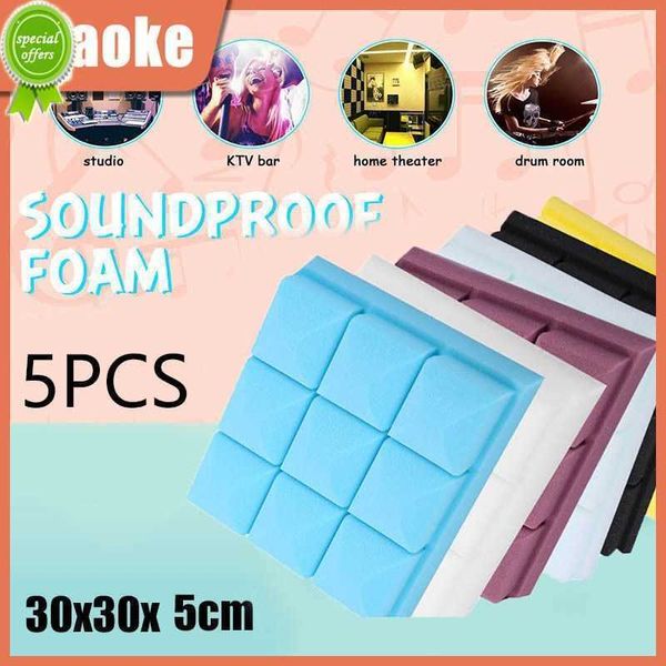 Nouveau 300x300x50mm mousse d'insonorisation mousse acoustique traitement sonore Studio mousse insérer pièce Absorption cale carreaux éponge