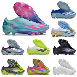 Heren voetbalschoenen Laarzen Cleats X Crazyfast.1 LL FG Crazyrush X SPEEDPORTAL FG Slip-On SPEEDPORTAL Maat US 6.5-11