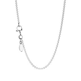 NUEVO 2021 100% 925 COLLAR DE CADENA de plata esterlina Fit DIY Original Fshion Jewelry Gift 11123