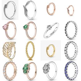 Nuevo 2021 100% Plata de Ley 925 invierno nuevo estilo serie coleccionar anillo apto para mujeres europeas lujo Original joyería de moda regalo