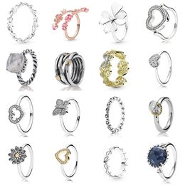 Bague en argent Sterling 2021 100% 100% 925, anneau en forme de cœur noué, luxueux, Bracelet Original pour femmes, bijoux à la mode, cadeau, DIY bricolage