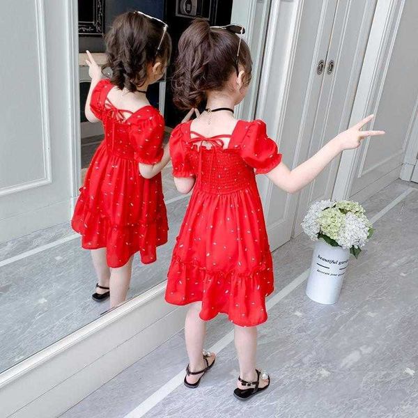 Nuevo 2021 Niños Vestidos de verano coreanos 12 Ropa para niños 11 Ropa para niñas 10 Vestido de moda elegante 8 Niños 7 6 5 años Q0716