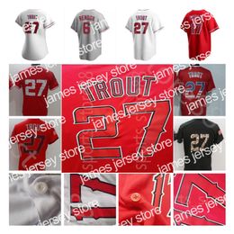 Nouveau 2021 Custom 27 Mike Trout Jersey 17 Shohei Ohtani 6 Anthony Rendon 25 Dexter Fowler 37 Dylan Bundy Maillots de Baseball