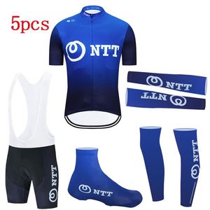 Nieuwe 2021 NTT Team Grote Wielertrui Set Racefiets Kleding Uniform Zomer Mannen MTB Bike Shorts 5 stuks volledige Set Maglia Ciclismo289U