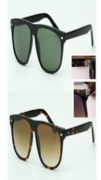 Nouveau 2021 Top qualité surdimensionné 60mm lunettes de soleil hommes femmes marque designer uv400 lunettes de soleil vintage dégradé verre gris mode1823889