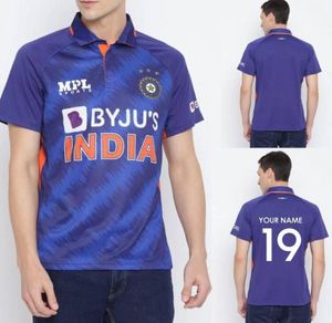 nieuwe 2022 2023 Indian Cricket Shirt jersey Aangepaste naam en nummer groot formaat 5xl6210472