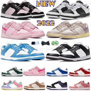 NOUVEAU 2022 Chaussures décontractées Triple Pink Panda Designer Hommes Femmes Baskets basses Green Apple Sun Club Blanc Noir UNC Vert Gris Brouillard Syracuse Baskets pour hommes Sports