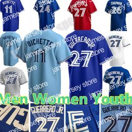 Nouveau maillot personnalisé 2022 27 Vladimir Guerrero Jr. 11 Bo Bichette Alejandro Kirk Alek Manoah 26 Matt Chapman George Springer Drury Hernandez 13