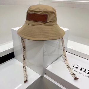 NIEUWE 2023 Desingers bucket hats Luxe Brede Rand Hoeden effen kleur letter zonnehoeden modetrend reizen buckethats temperament