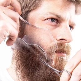 Nuevo 2022 Fashion Men Barba Forming Template Peine Beard Beards Combs Beauty Tool para la barba de cabello Plantilla