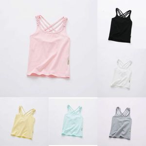 Débardeur d'été en coton pour filles, sous-vêtements pour enfants, modèle couleur bonbon, Camisole pour bébés, maillot de corps pour enfants, haut de sport, nouvelle collection 2022