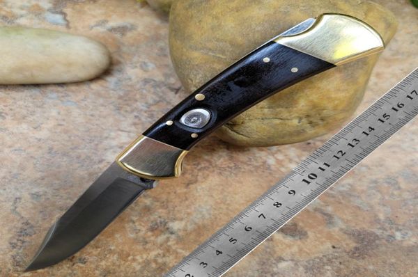 Nuevo 2022 Alta calidad 110 112 Ni una cuchilla de bolsillo Blade Automatic Brass Negro Sandalwood Many Herramienta de cuchillo plegable Color de cuero B9008982