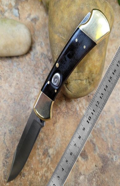 Nuevo 2022 Alta calidad 110 112 Cuchilla de bolsillo Blade Automatic Brass Black Sandalwood Many Herramienta de cuchillo plegable Color de cuero B86333144