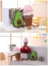 2022 enfant jouet cadeau d'anniversaire poupée créative jouets en peluche avocat jouets en peluche personnalisé crème glacée champignon poupée machine poupées