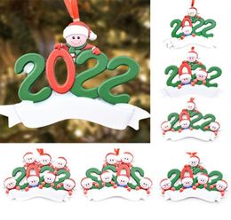Nieuwe 2022 Hars Kerstversiering Outdoor Boom Ornamenten Hoofden DIY Hangers Party Favor Gift 6088 Q246947116227814