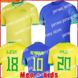Nueva camiseta de fútbol 2022 Camiseta de futbol copa del mundo 2023 PAQUETA NERES COUTINHO bRAZILS camiseta de fútbol FIRMINO JESUS MARCELO PELE brasil 22 23