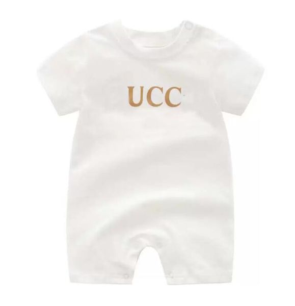 Nouveau 2022 été mode lettre bébé barboteuses garçon vêtements blanc rose vert à manches longues marque nouveau-né bébé filles barboteuse 0-24 mois Onesies