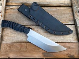 Nuevo 2022 TK Survival Straight Knife A8 Satin Tanto Blade G10 Mango Cuchillos de caza de hoja fija con Kydex